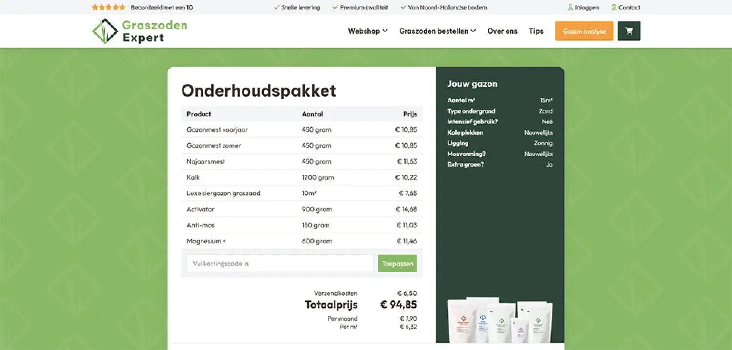 Graszoden Expert gazonanalyse op maat