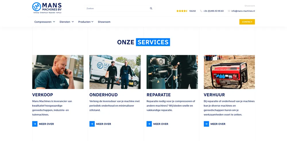 Mans Machines services desktop