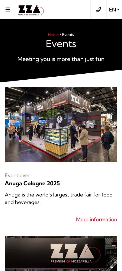 ZZA Mozzarella evenementen module