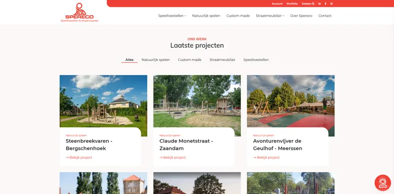 Spereco portfolio met projecten