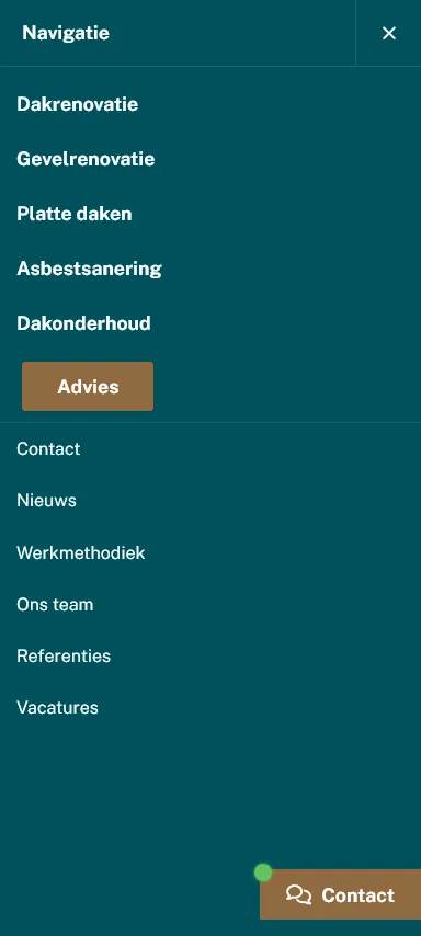 Elegast Dak en Gevel menu