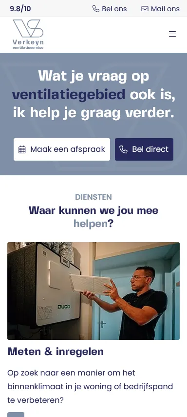 Verkeyn Ventilatieservice contact