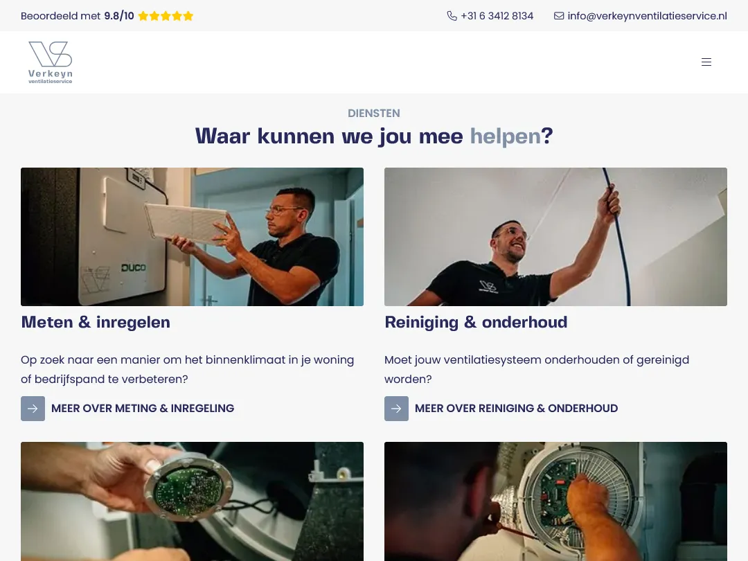 Verkeyn Ventilatieservice diensten