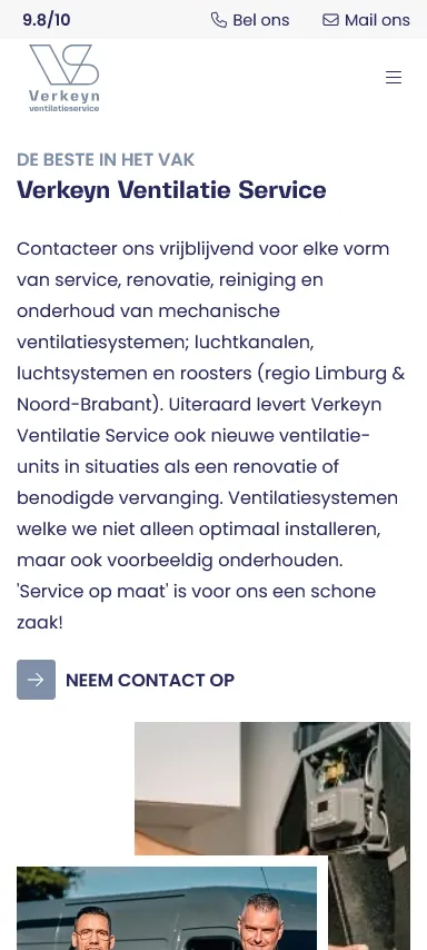 Verkeyn Ventilatieservice tekst