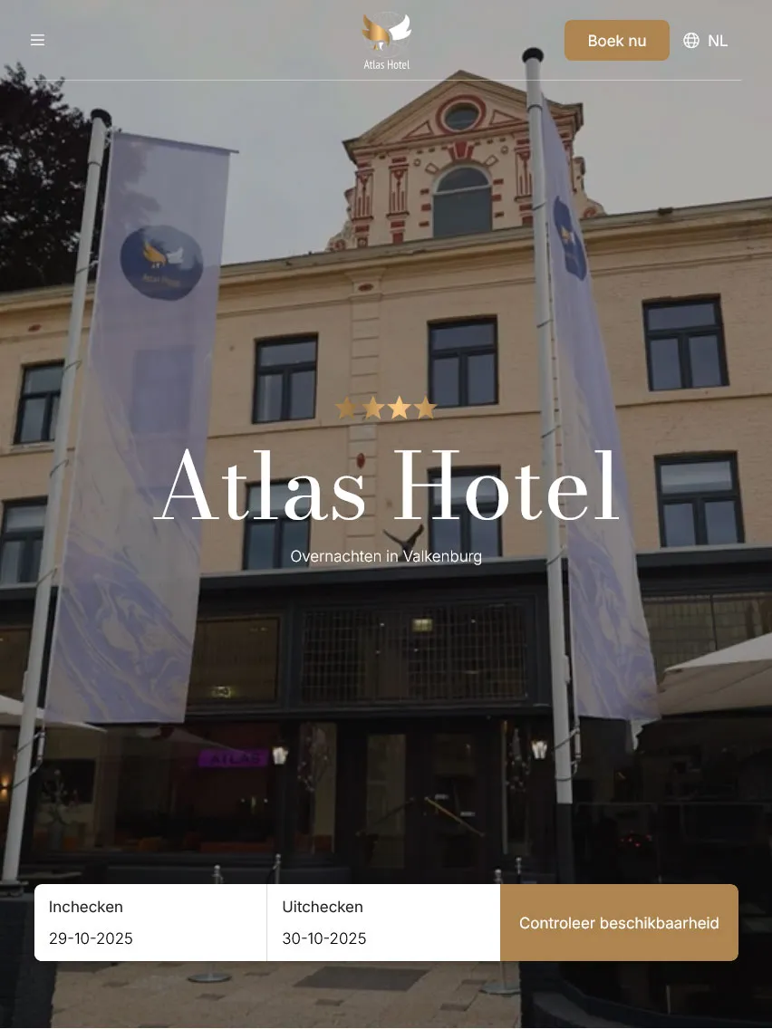 Atlas hotel homepage