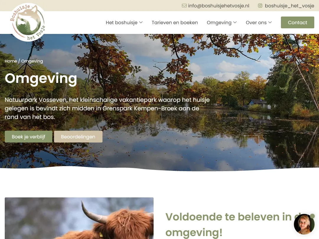 Boshuisje het Vosje banner