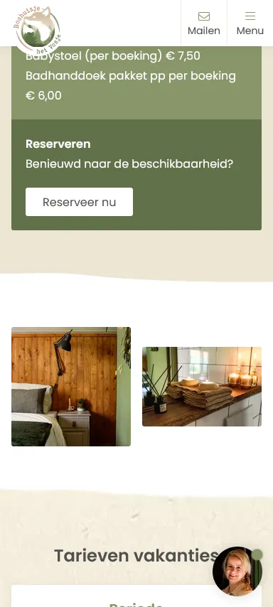 Boshuisje het Vosje componenten