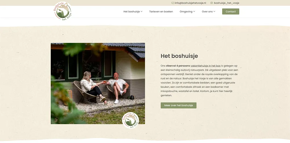 Boshuisje het Vosje tekst