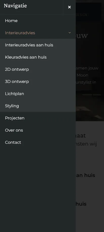 By Moon Interior menu
