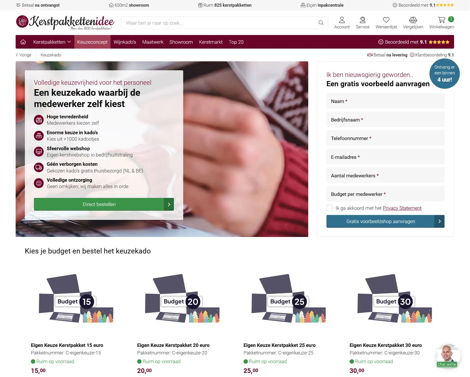 Kerstpakketten idee maatwerk modules