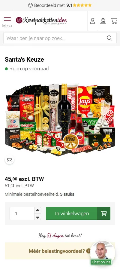 Kerstpakketten idee kerstpakket