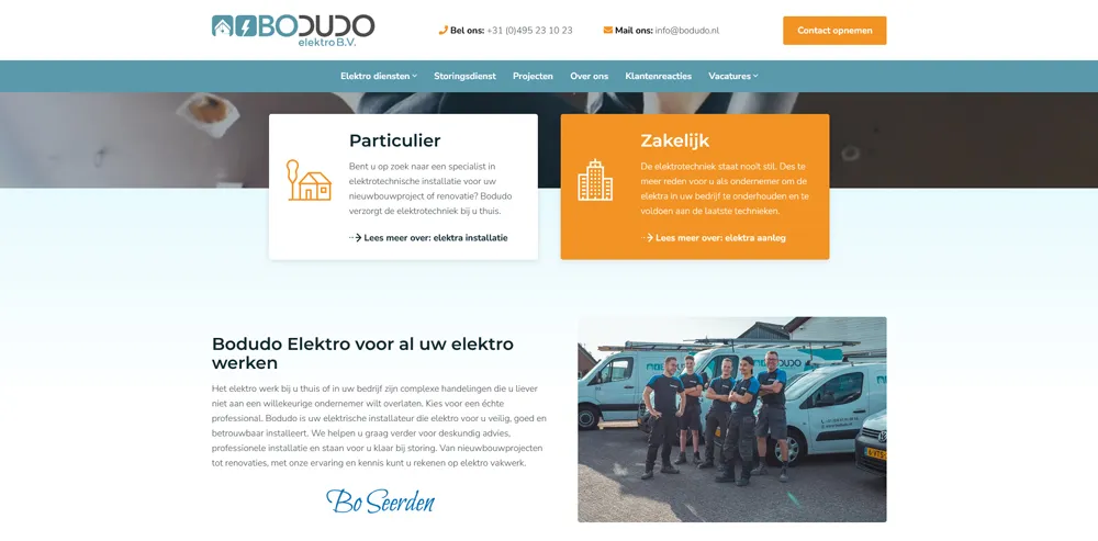 Bodudo homepage desktop