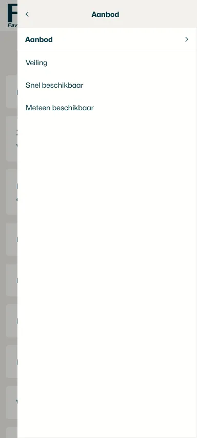 Favorable Real Estate menu