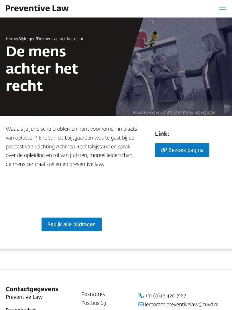 Zuyd Preventive Law bijdrage