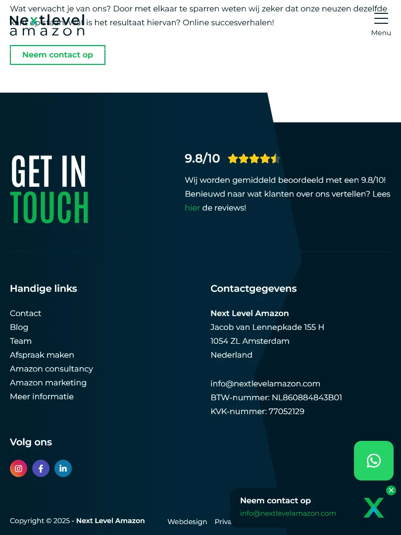 Next Level Amazon footer