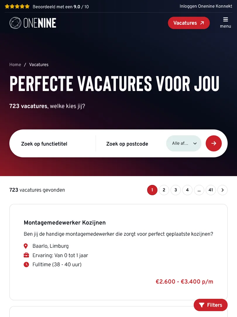 Onenine vacatures