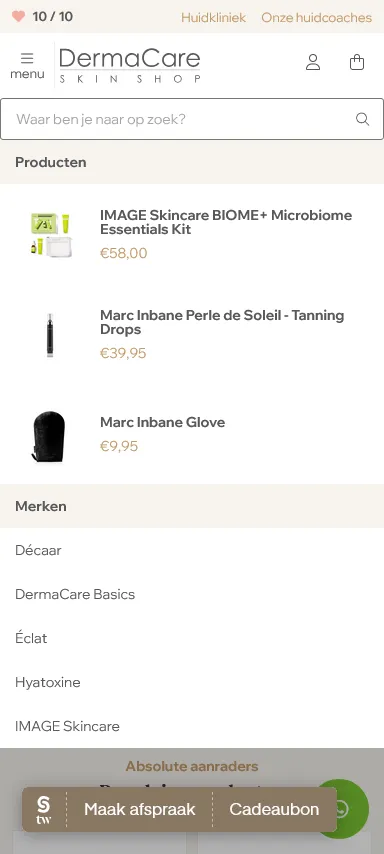 Dermacare zoek product