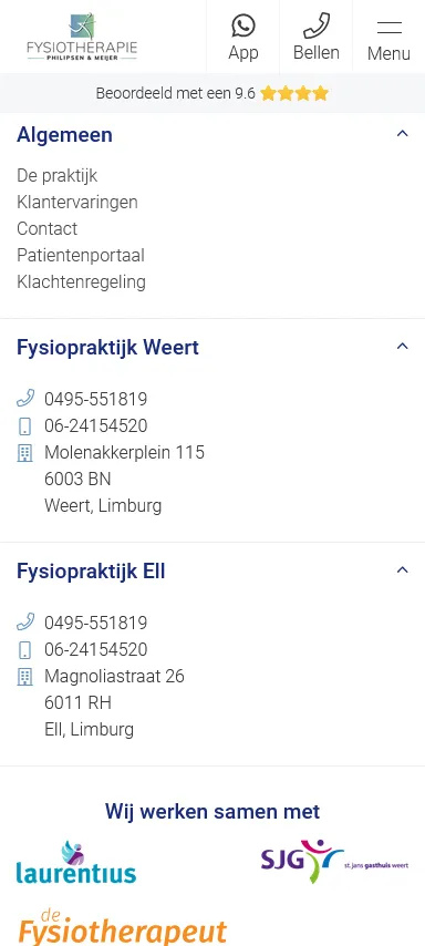 Fysiotherapie Philipsen en Meijer footer