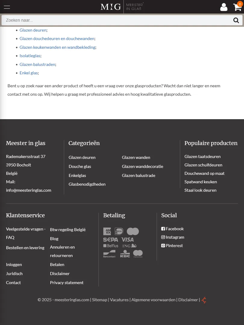Meester in Glas footer