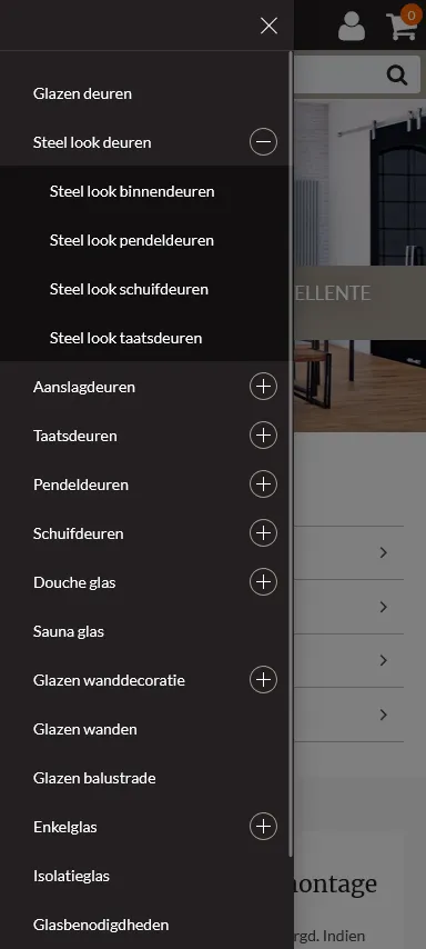 Meester in Glas menu