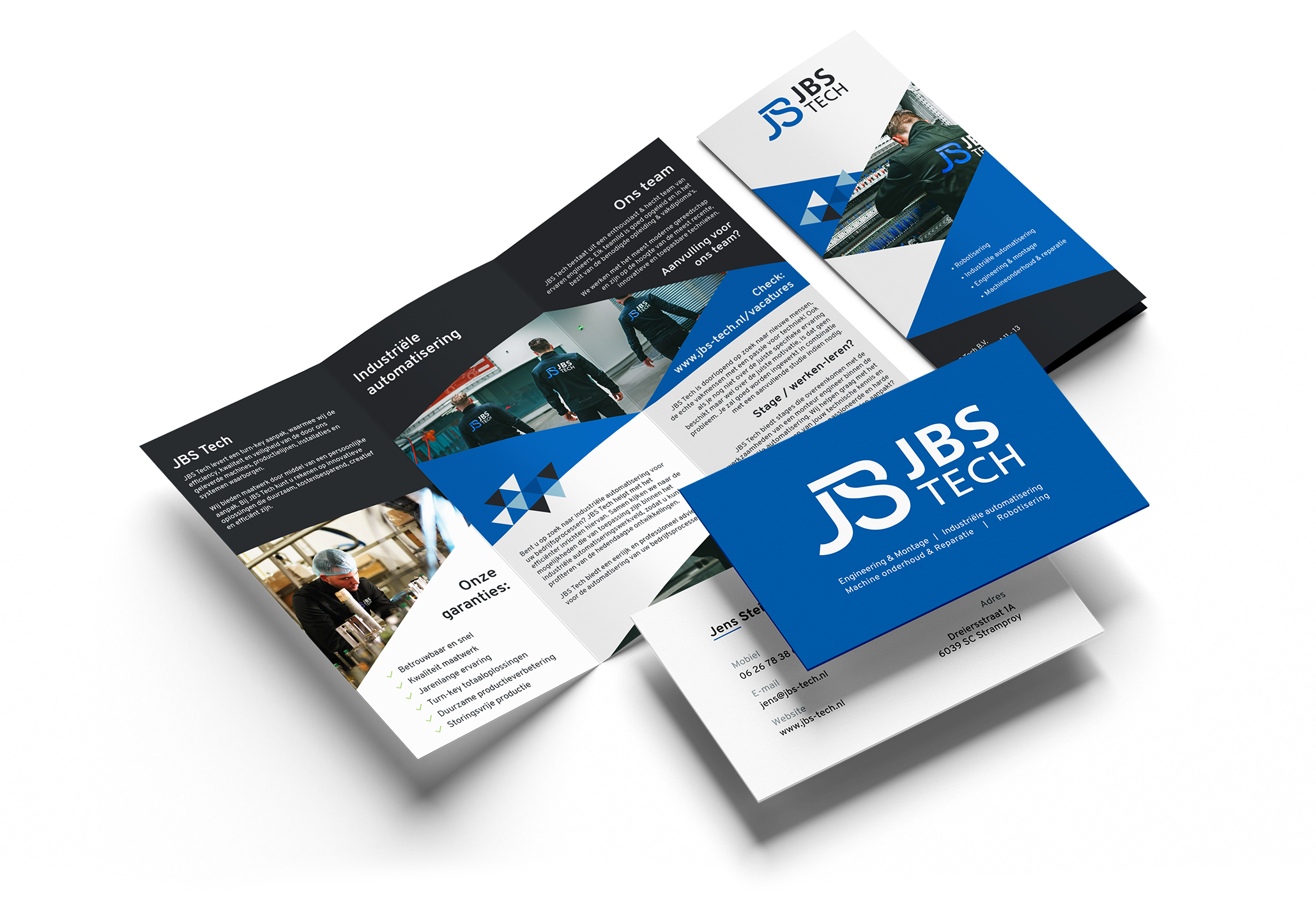 Brochure en visitekaartje JBS tech