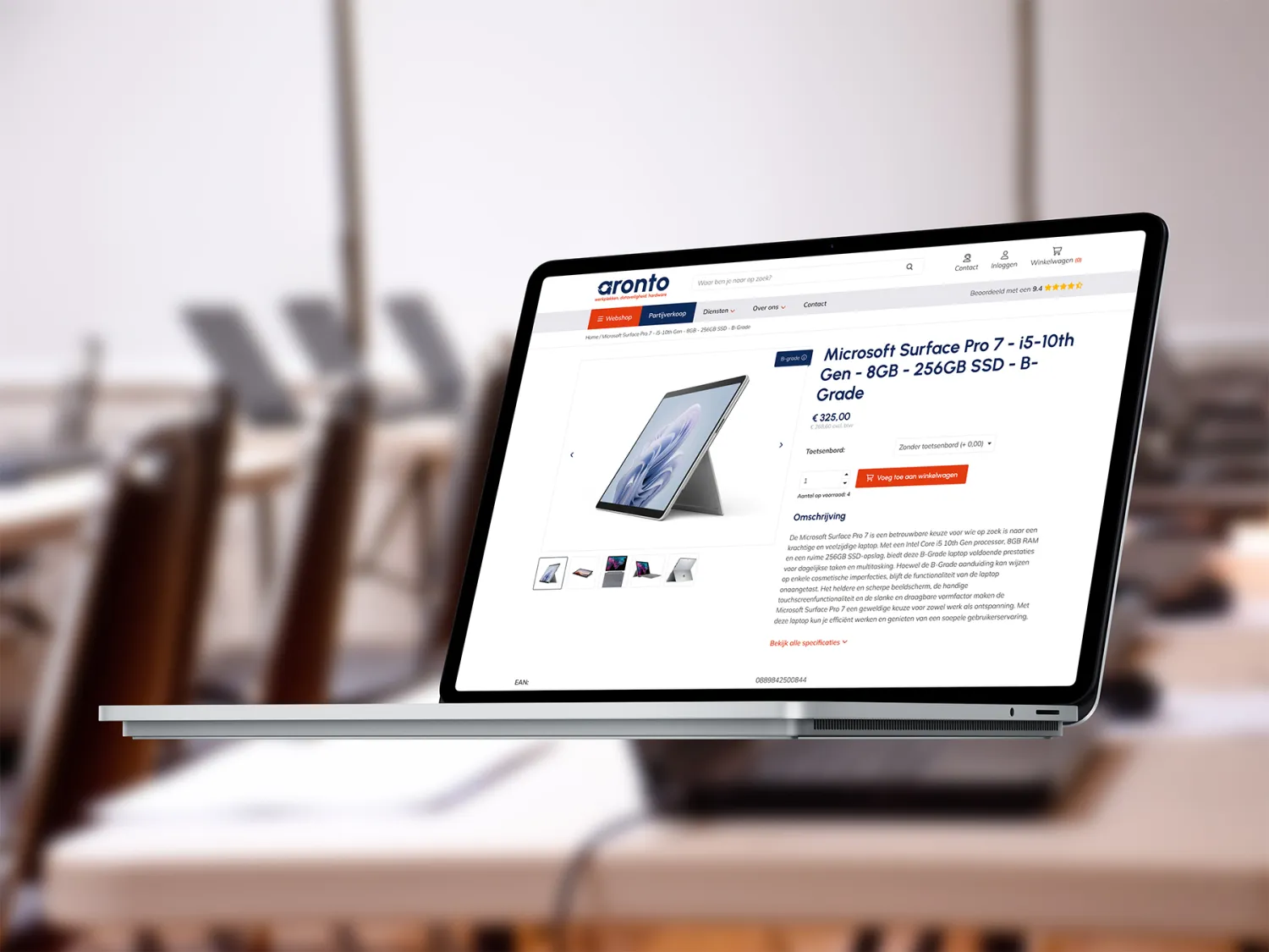 Aronto refurbished webshop