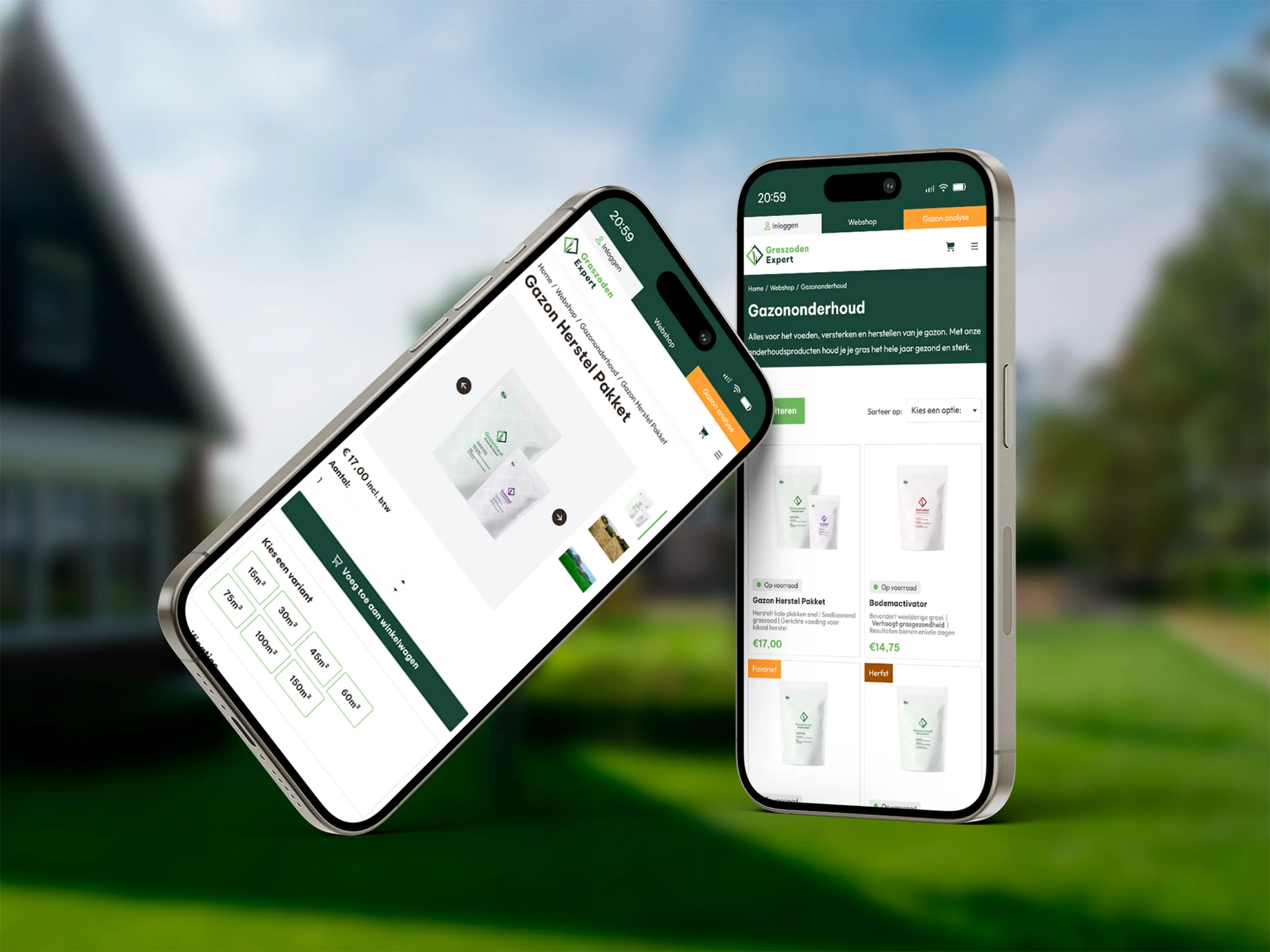 Hovernier website laten maken mobiel