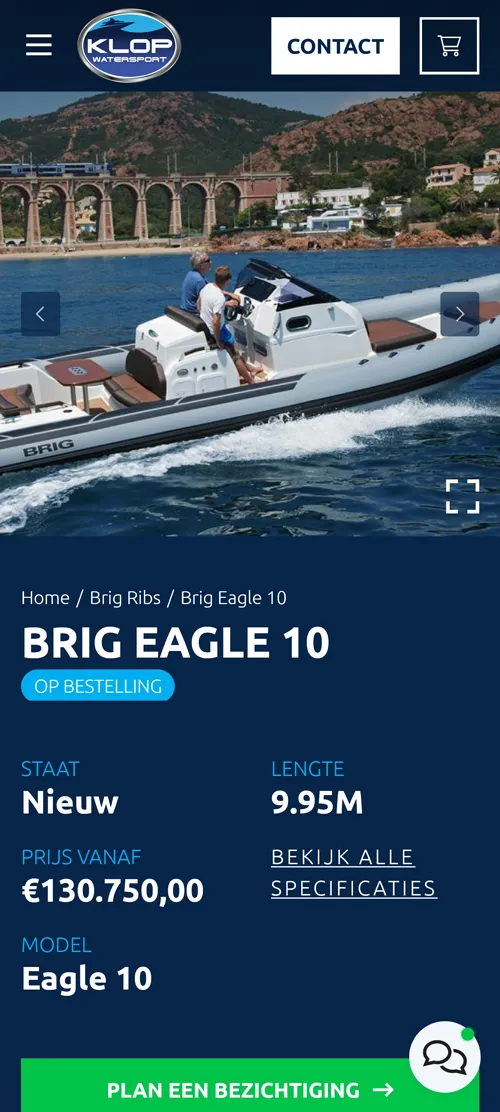 Productpagina responsive mobiel