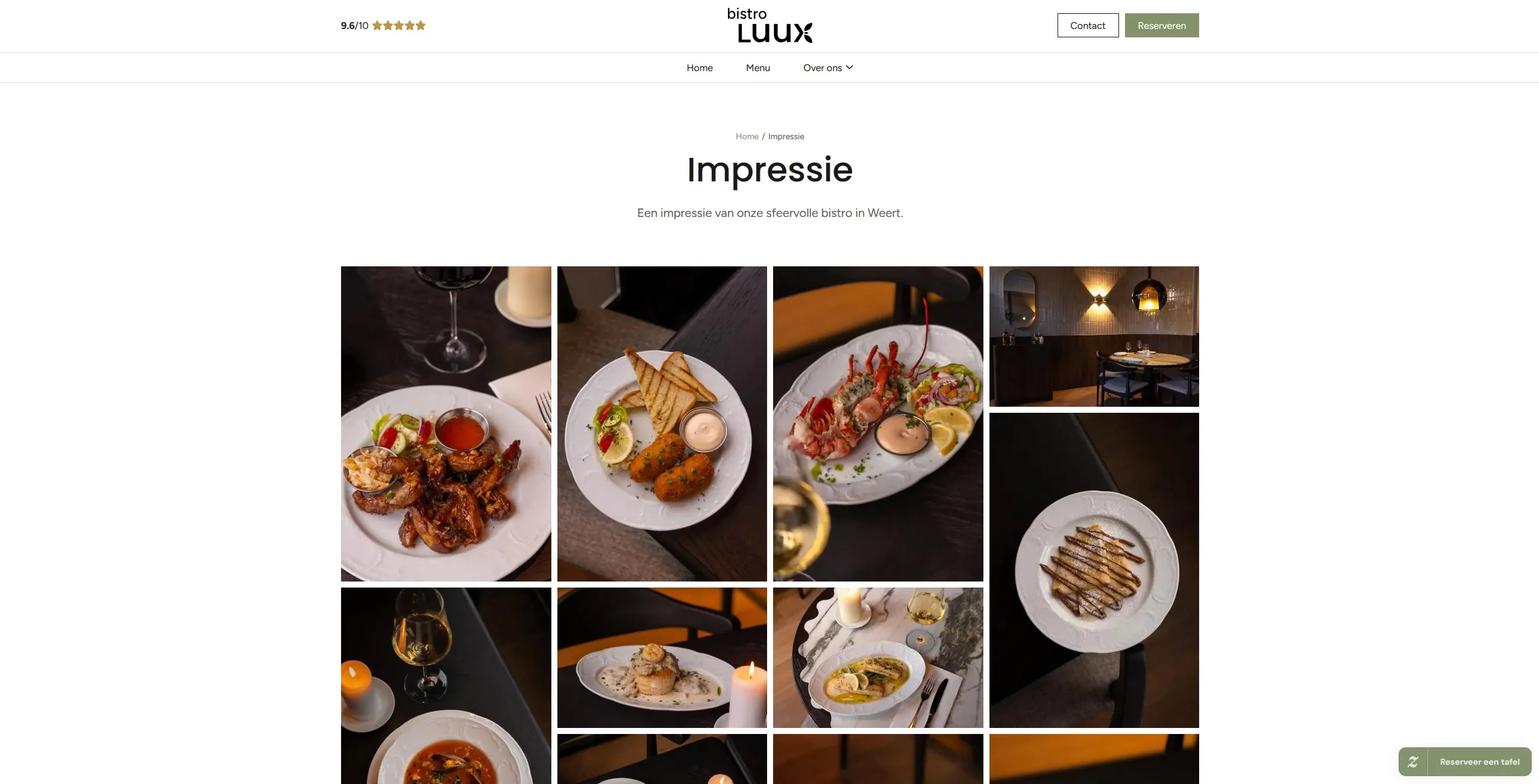 Bistro Luux fotogalerij desktop