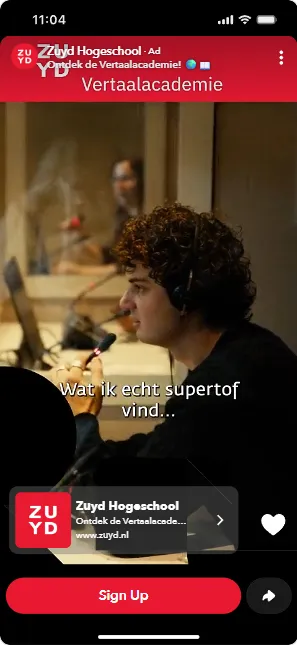 Zuyd vertaalacademie advertentie