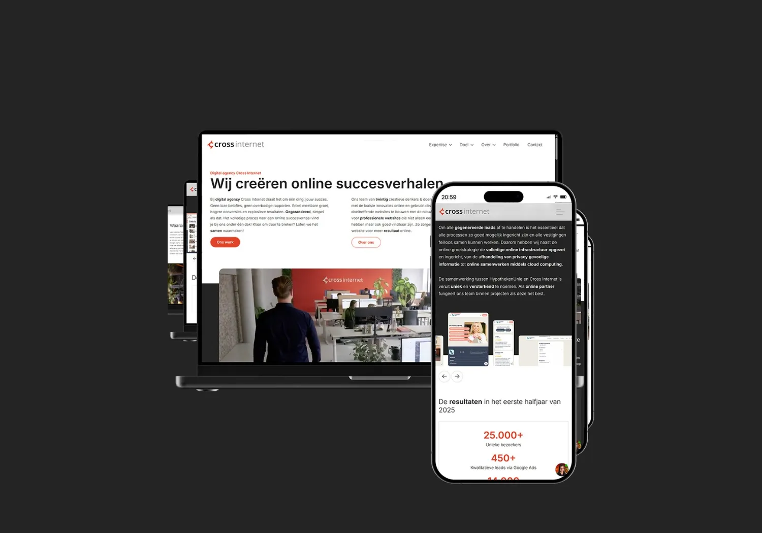 Website opgebouwd uit losse componenten