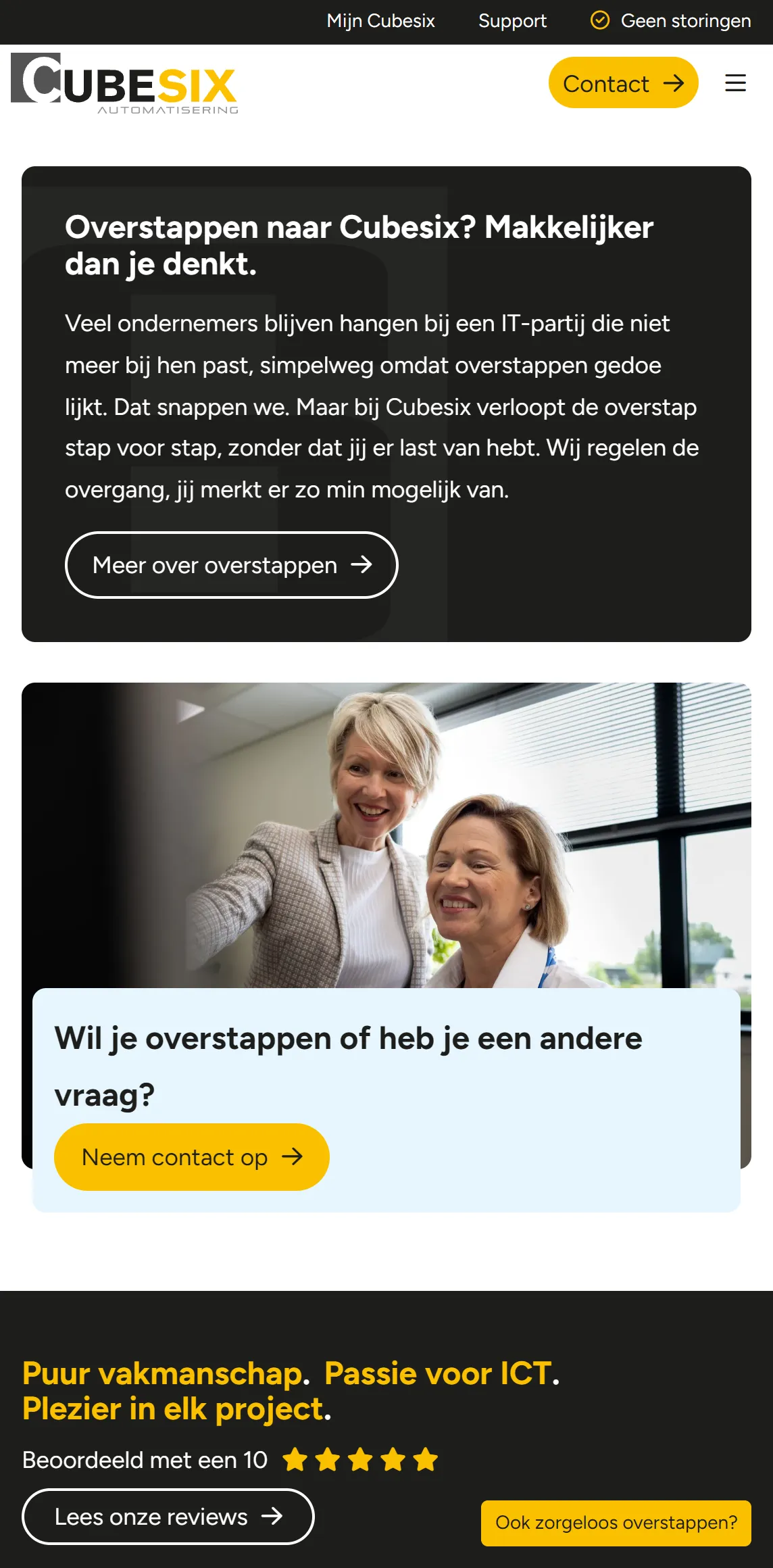 Cubesix overstappen