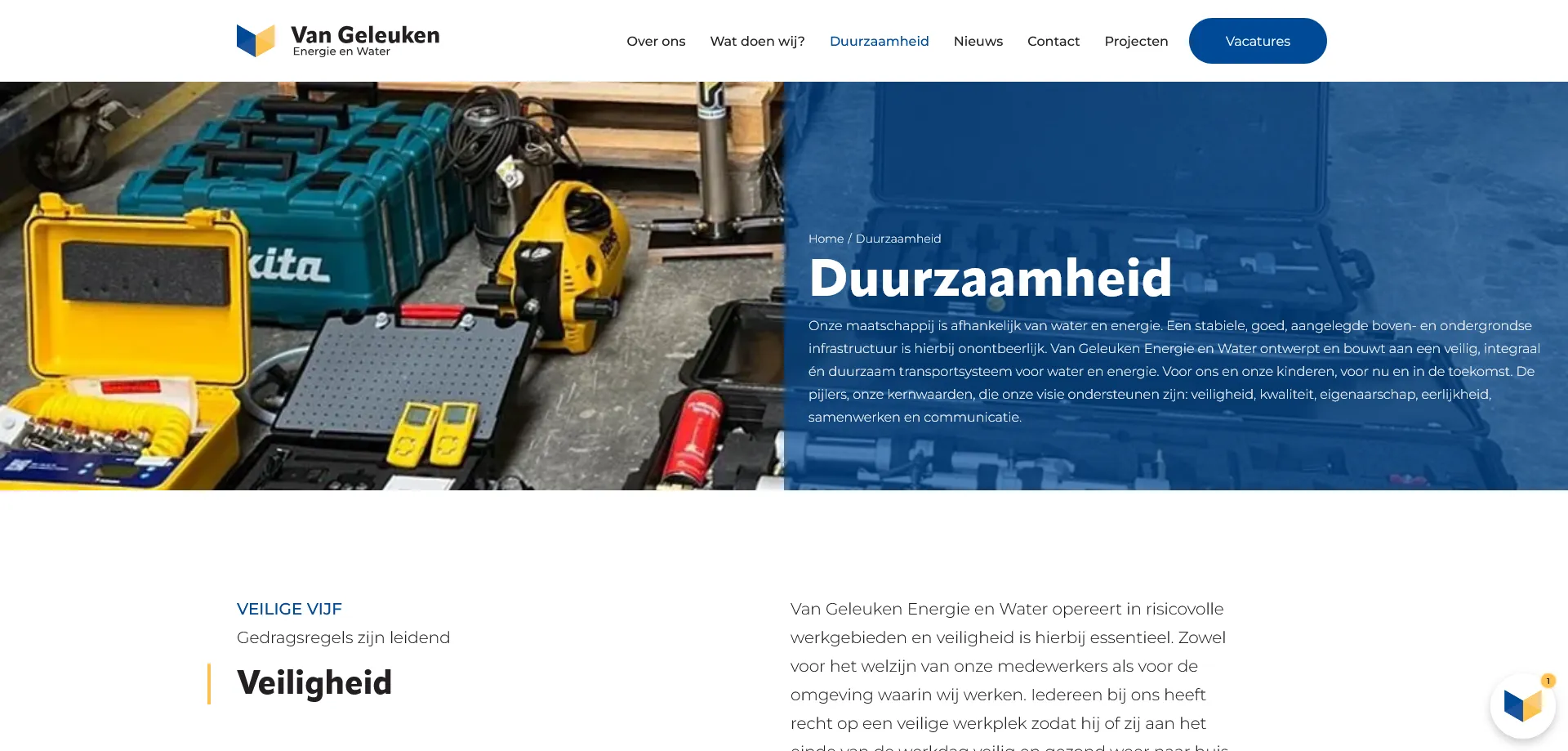 Tekstpagina Van Geleuken Energie en Water