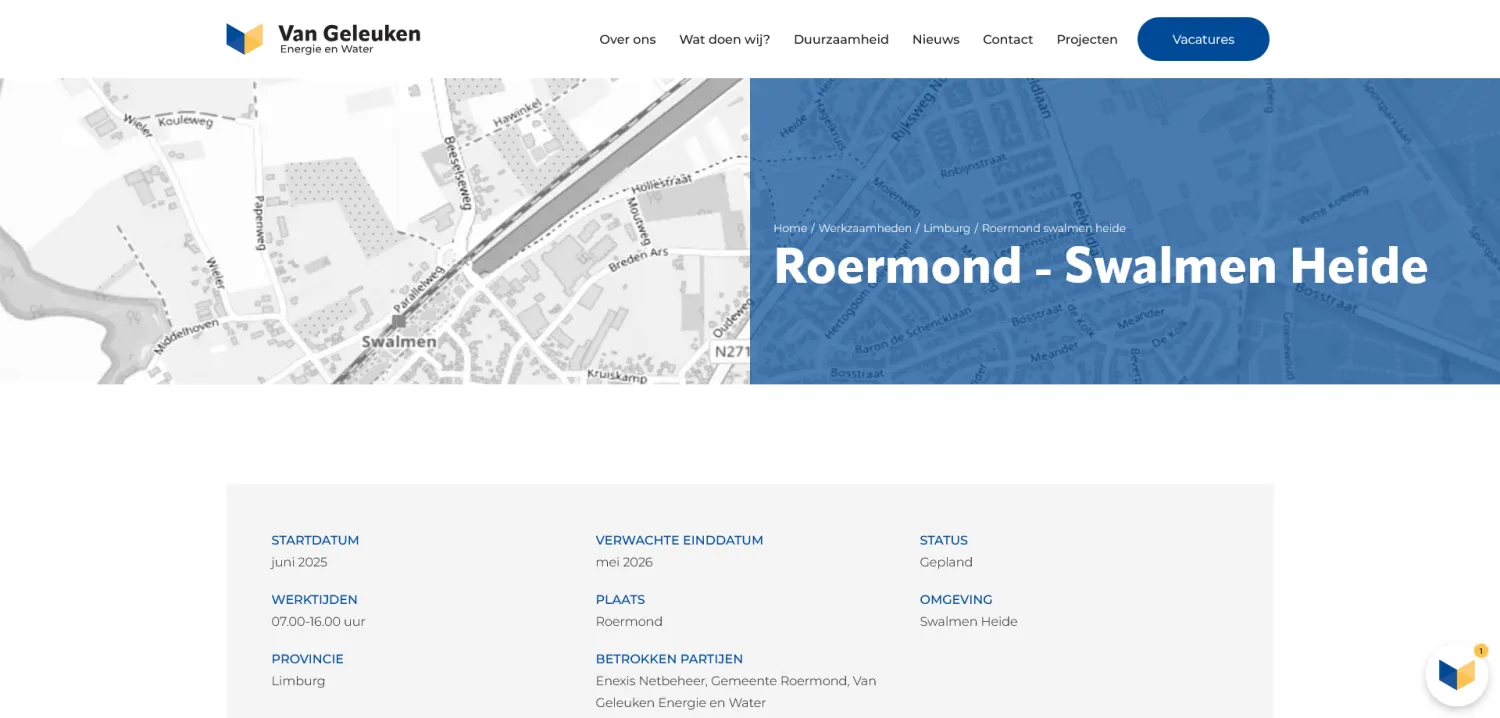 Werkzaamheden maatwerk module Van Geleuken Energie en Water