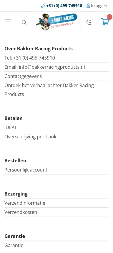 Bakker Racing Product service