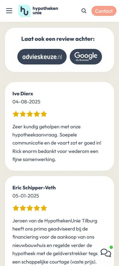 Hypotheken Unie reviews