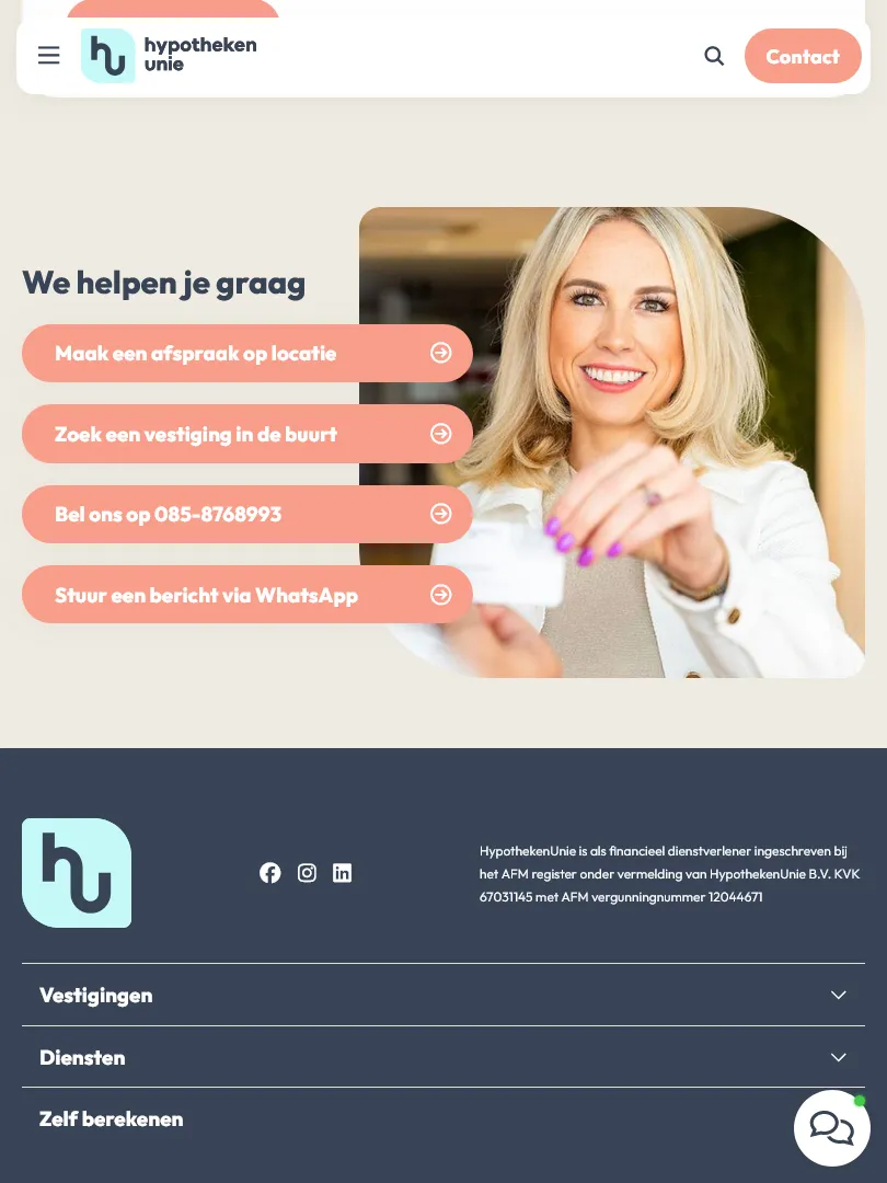 Hypotheken Unie veelgestelde vragen