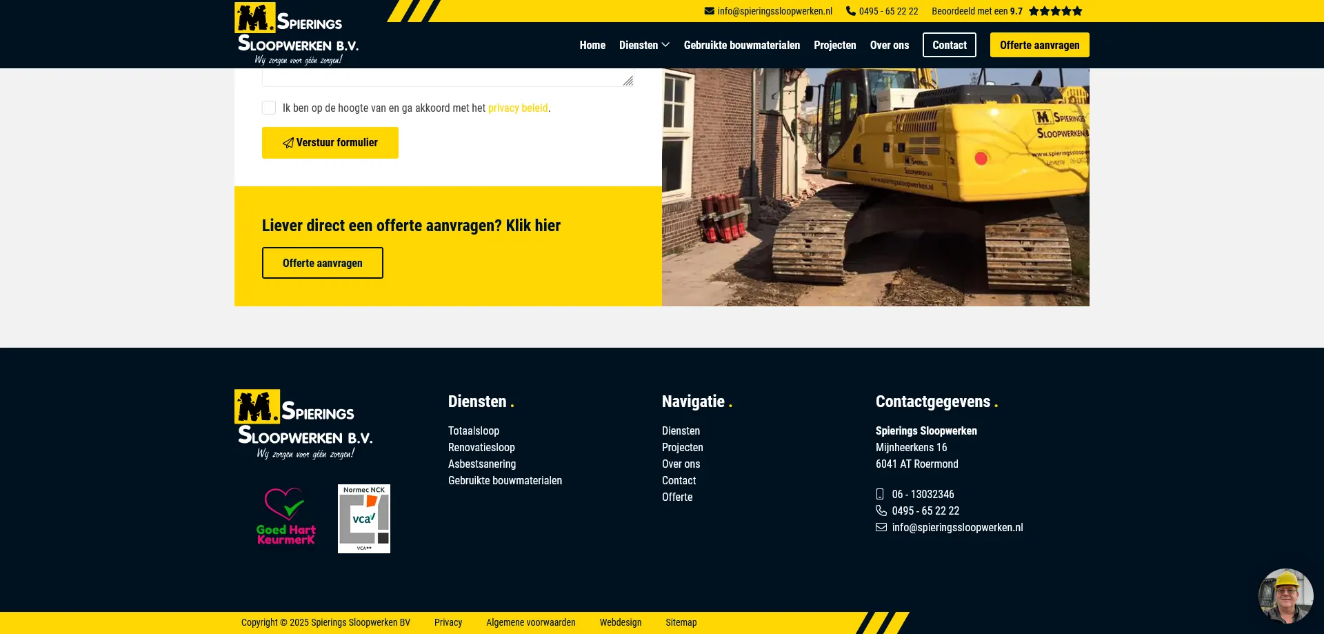 Spierings Sloopwerken footer