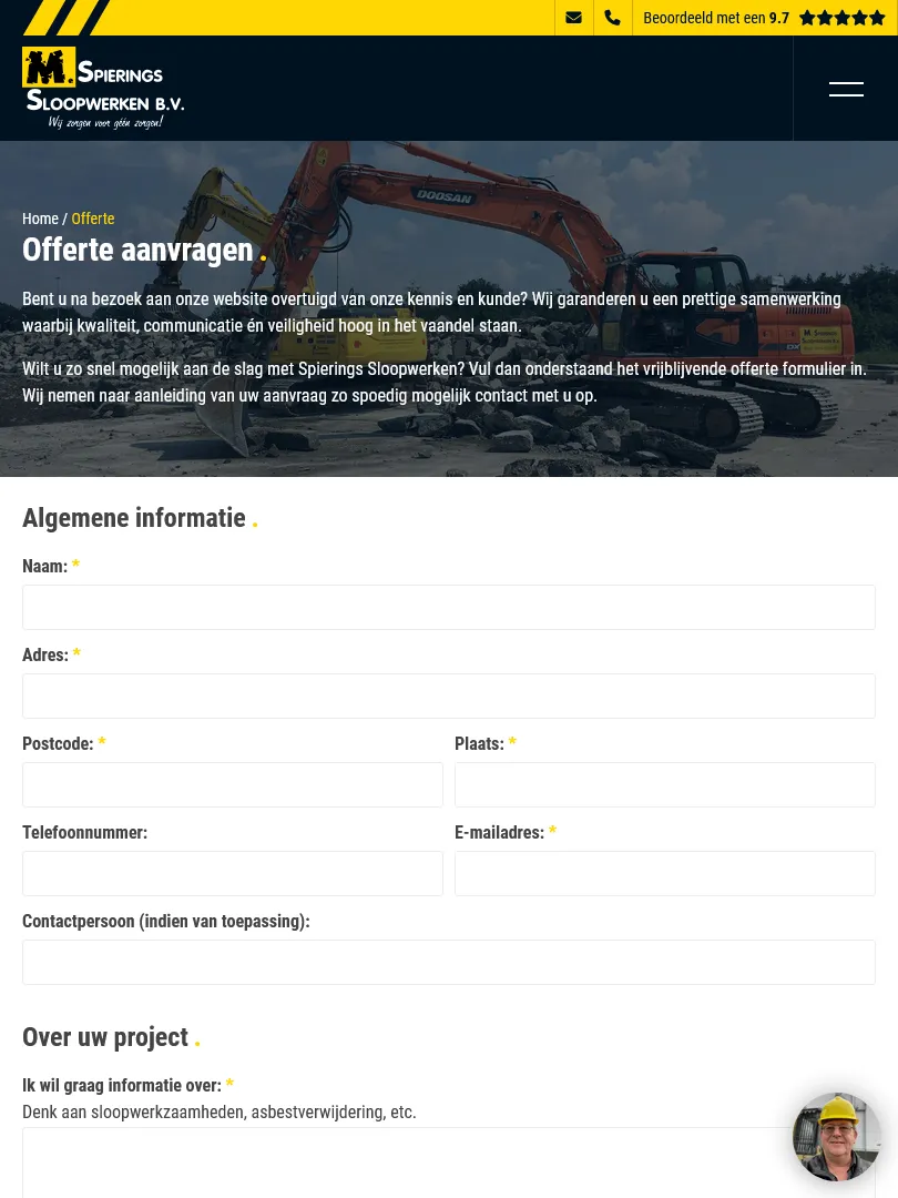 Spierings Sloopwerken offerte