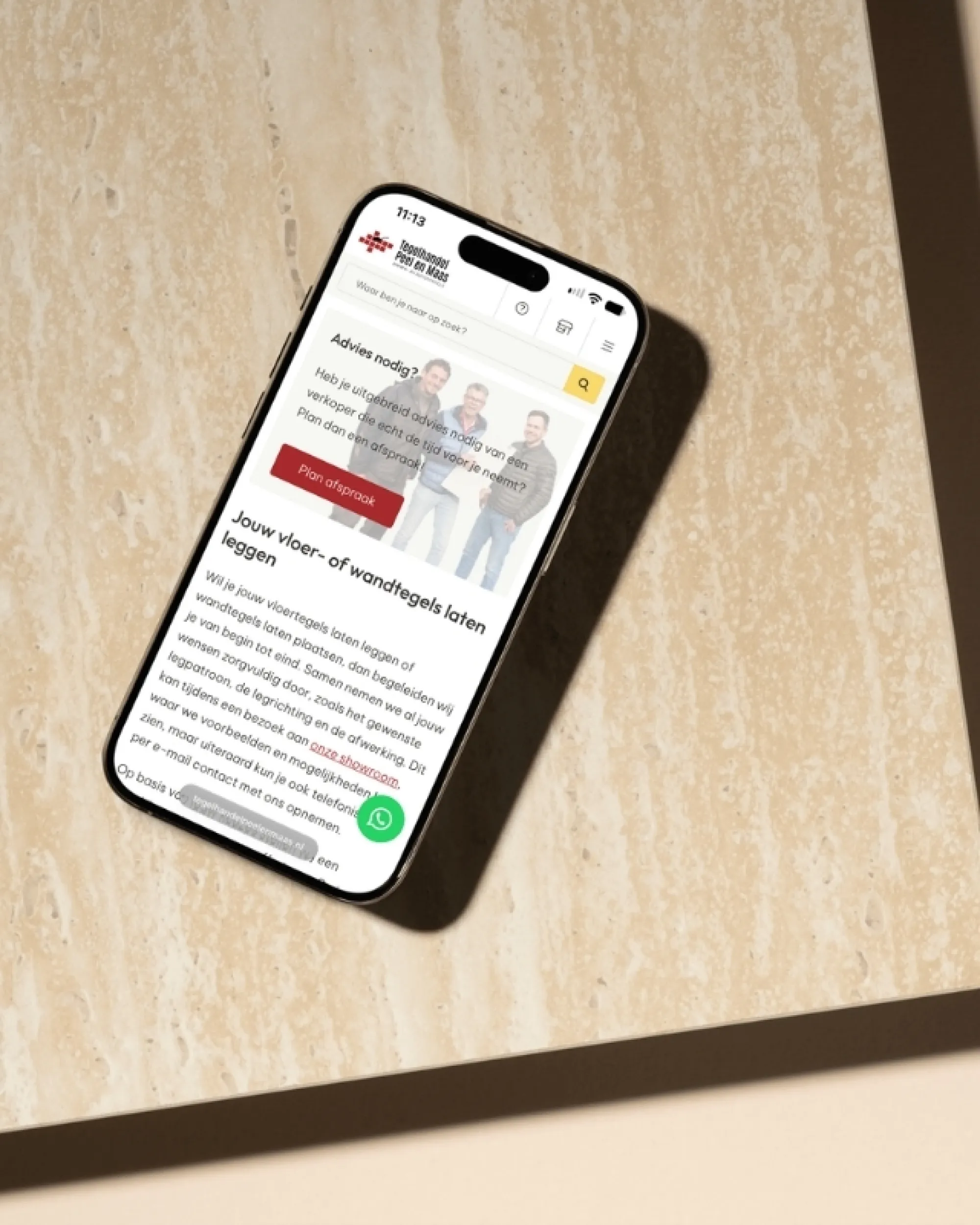 Tegelzetter website laten maken