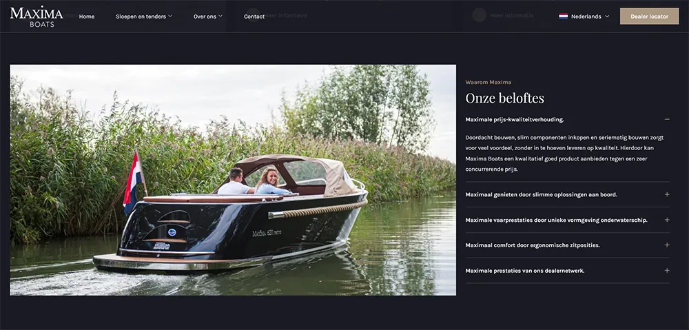 Maxima Boats beloftes