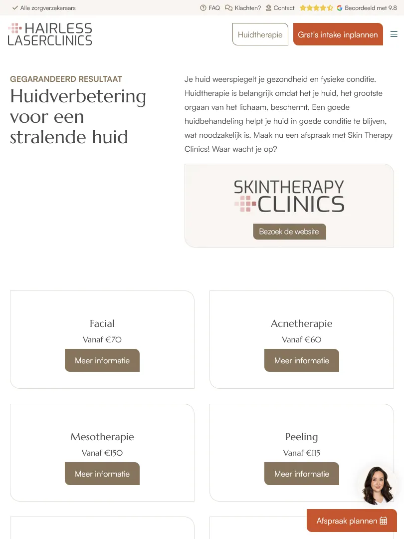Hairless Laser Clinics huidtherapie