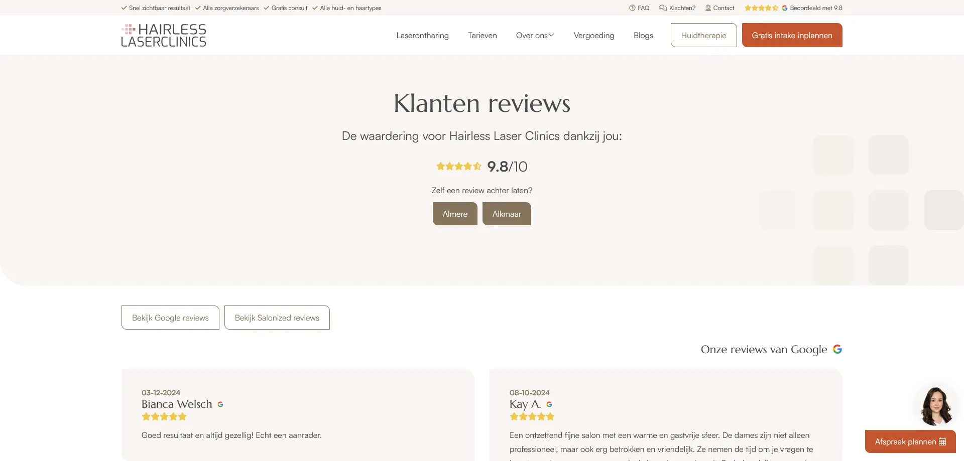 Hairless Laser Clinics reviews