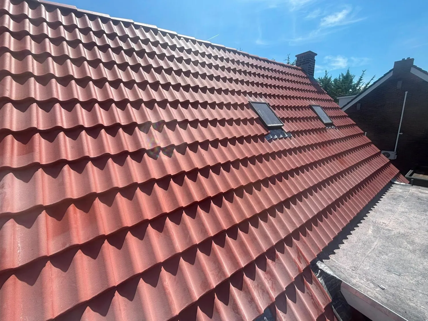 Dubbele dakrenovatie buren