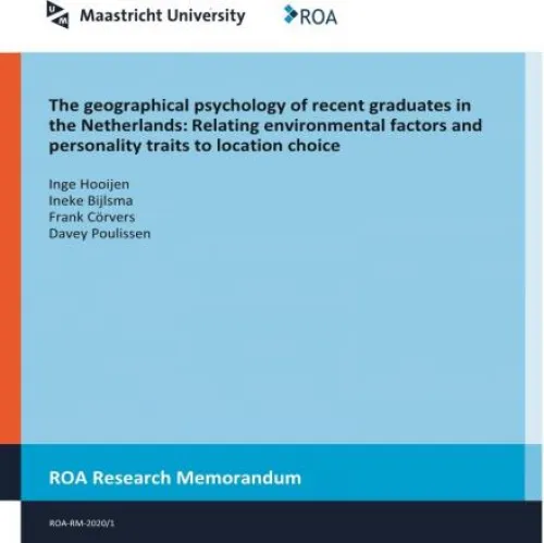 The geographical psychology of recent graduates in the Netherlands