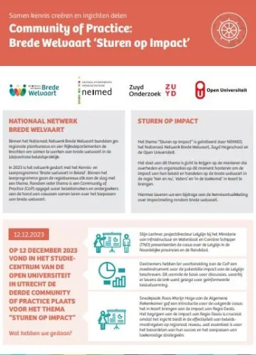3e Community of Practice: Brede Welvaart ‘Sturen op Impact’