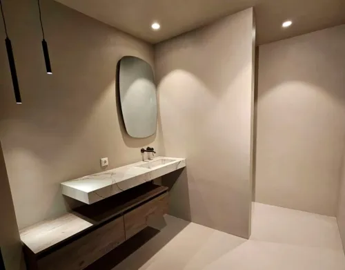 Beton ciré badkamer in Eindhoven